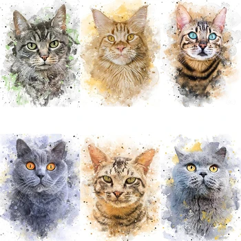 AMTMBS Animale Pisici Poze Colorate Pictura De Numere Kituri DIY Cadru Pictate manual Pe Panza de Colorat Cu Numere de Decor Acasă