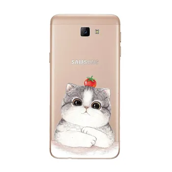 Amuzant Pisica drăguț Caz Pentru Samsung Galaxy J1 J2 J3 J4 J5 J6 J7 2016 2017 2018 J2 Prim-J4 Plus 2018 J330 J530 J730 Capac de Silicon