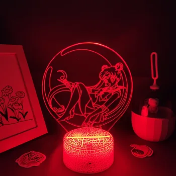 Anime 3D Lava Lampi Manga LED RGB Neon Baterie Noaptea Lumini Colorate Rece Cadou Pentru Prietenii Dormitor Noptieră Decor Birou