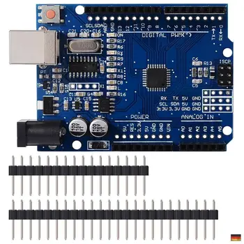 Arduino Uno kompatibles Bord mit ATmega328 CH34X USB R3 Chipsatz