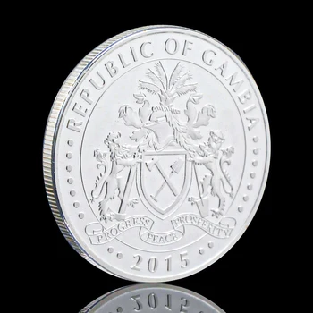Argint Placat Cu Gambia Naturale Treasumres Pigmeul African Kingfisher Pasăre Medalie De Suveniruri Monede De Animale Monede De Colectie Replica
