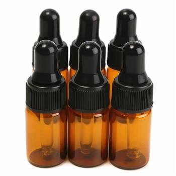 Arshen 3 ml de Ulei Esential Dropper Picătură de Aromoterapie Parfum Gol Distribuitor de Sticle de Sticlă de Chihlimbar Lichid Reactiv Pipetă de Sticlă