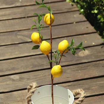 Artificial de Lămâie, Niște Imitații de Plante Realiste de Viță de vie 50cm Nunta Decor Acasă Partid Fructe elemente de Recuzită