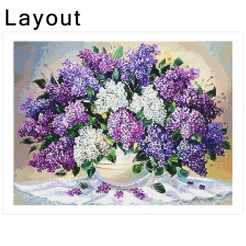 AZQSD Diamant Pictura Plină Piața de Flori Broderie Florale Mozaic obiecte de Artizanat Arta de Perete Imagine De Pietre Decor Acasă Cadou