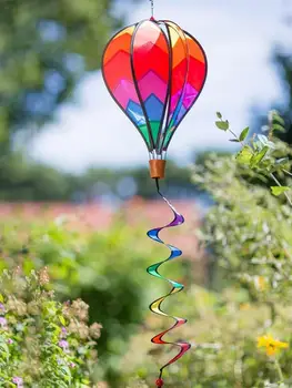 Balon Cu Aer Cald Jucărie Moară De Vânt Spinner Grădină Cu Gazon, Curte Ornament Petrecere În Aer Liber În Favoarea Consumabile Balon Cu Aer Cald Grădină Plină De Culoare