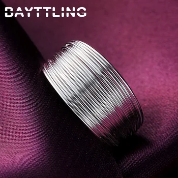 BAYTTLING Argint 925 Rafinat Multi-linie Deschisă Inel Pentru Femei de Moda de Lux Petrecere de Nunta Bijuterii Cadou