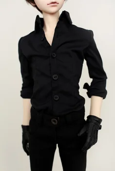 Bjd haine papusa costum costum negru, camasa + pantaloni 1/4 1/3 pot fi personalizate dimensiune