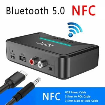 Bluetooth-compatibil 5.0 Audio-ontvanger Usb Muziek Stereo Draadloze Adaptoare Dongle Wireless NFC Stereo Adaptor Pentru Auto