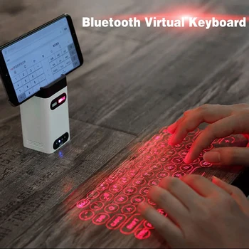 Bluetooth Virtual Keyboard Proiecție Wireless Tastatura Mini Portabil pentru Telefon Calculator Pad Laptop cu Mouse-ul Funcția