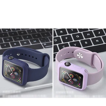 Bomboane Silicon Moale Caz pentru Apple Watch 3 2 1 42MM 38MM Capac de Protectie Shell pentru iWatch 4 5 6 SE 44MM 40MM Ceas Bara de protecție