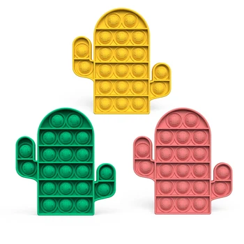 Bubble Senzoriale Frământa Jucărie pentru Autism are Nevoie Antistres Cactus Amuzant Forma Împinge Balon de Jucărie din Plastic Desktop Jucărie