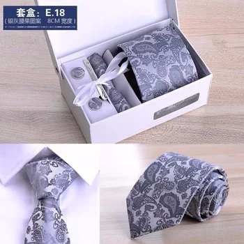 Cadou Barbati Cravata Noutate Design Nunta de Mătase Cravata pentru Barbati buton Cravată Set Petrecere de Afaceri de Moda