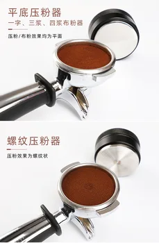 Cafea Espresso Tamper Inox 304 Plat Unda 51/53/54/58/58.3 MM de Cafea Distribuitor Convex Trei/Patru Unghi de Pantă