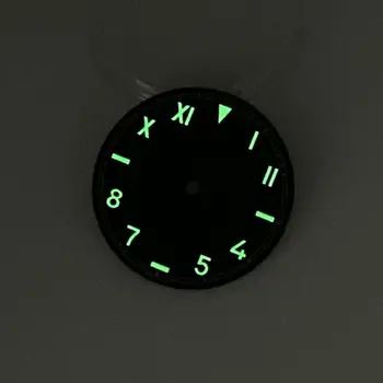 California Cadran de Ceas Fata Părți 37mm Mână de Lichidare Manuala Negru Pentru ETA 6497 ST3600 Mișcarea Verde Luminos