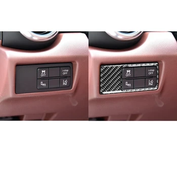 Capul Comutator de Lumină Cadru Autocolant pentru Mazda MX5 Miata Roadster 2016+ MX5 ND Fibra de Carbon tabloul de Bord Butonul de Interior