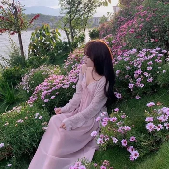 Cardigan Femei Roz Vintage Trunchiate Moda coreeană Noi Chic de Vară Subțire Liber Streetwear protecție Solară All-meci Dulce Drăguț Studenți