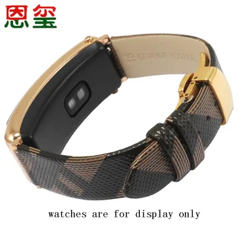 Carouri din Piele Watchband 15mm 16mm 18mm Negru Maro Bratara Pentru Huawei B6 B3 B5 de sex Masculin Și de sex Feminin Brățară