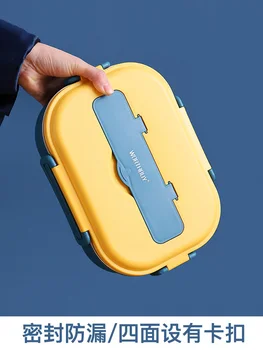 Caseta de prânz de izolare termică birou student 1 portabil de mare capacitate partiționat cutie de prânz cu supă de prânz cutie bento box