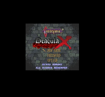 Castlevania Dracula X 16 biți Super Joc de Card de 46 De Pin Joc de Jucător