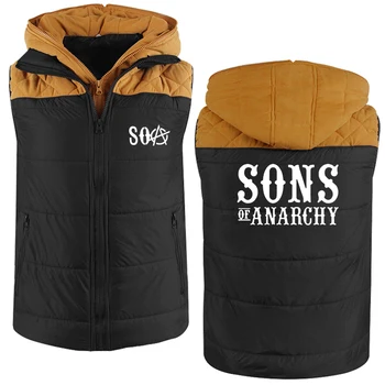 Casual Bărbați hoodie SOA Sons of Anarchy Copilul FIII Iarna se Ingroase Cald Lână Lână de Înaltă Calitate Bărbați cu Fermoar hanorac