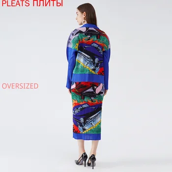 Casual Personalitate Tendință de Imprimare Izvor de sex Feminin coreeană Stil de Design de Nișă Nouă Doamnelor Rochie MIYAKE Pleats Vestido De Mujer Robe
