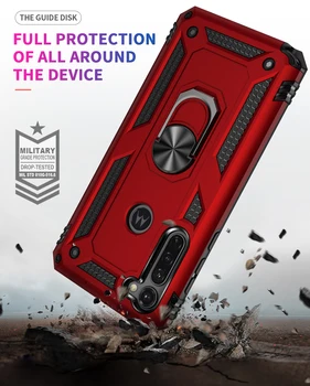 Caz de telefon Pentru Motorola G100 G30 G10 Lux la Șocuri Anti-toamna Armura Cu Inel Suport Auto Magnetic Grele de Protecție TPU Acoperire