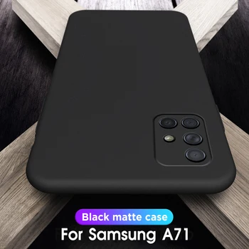 Caz de telefon Pentru Samsung Nota 20, Ultra Capac de Silicon Negru Mat Caz Pentru Samsung A51 A71 M31 A21S A31 S20 + S20 Ultra A515 A715