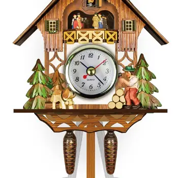 Ceas de Perete din lemn Precise Concepute Eco-friendly Stil Nordic Mdf Rezistent Antic Agățat de Alarmă Camera de zi de Decorare