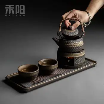 Ceramică Grosieră Ceai Cald Soba Stil Japonez Handmade Vintage Ceai Cald De Ceai Oală Ceramice Kung Fu Set De Ceai Set De Ceai Cald