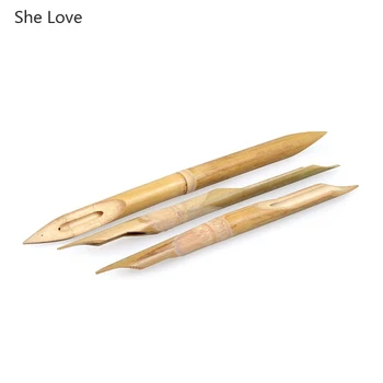 Chzimade 3Pcs/lot Bamboo Pen Modelare Lut Ceramică Instrumente de Modelare de Bambus, Stuf Pixuri Ceramice Consumabile Instrument meșteșugul de a Face