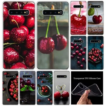 Ciresele roz Silicon Moale Caz de Telefon Pentru Samsung Galaxy A51 A71 A70 A50 A40 A30 A20E A10S M30S A21 A6 A7 A8 A9 Acoperi