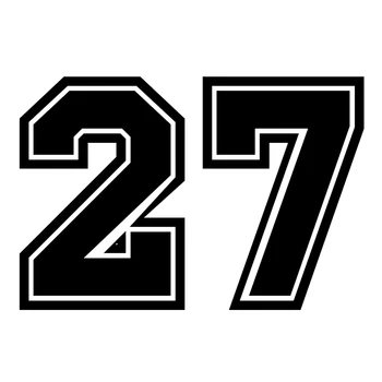 CK2936#Numărul 27 funny car decal autocolant vinil argintiu/negru masina auto autocolante pentru masina barei de protecție/geam spate