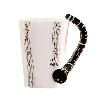 Clarinet Muzica Cana Unic se Ocupe de Arta Note Muzicale Deține Cafea Cana de Ceramica Cana E15B