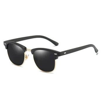 Clasic Semi-fără rame, ochelari de Soare Barbati Femei 2021 Pătrat Polarizat ochelari de Soare Barbati Oculos Gafas De Sol UV400 Ochelari Retro