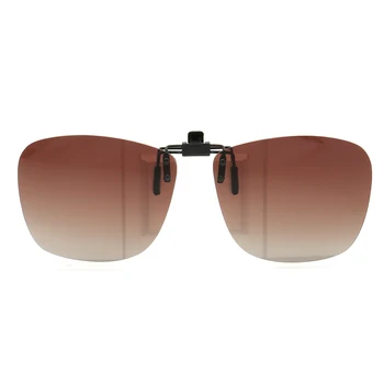 Clip Pe Polarizate Pătrat ochelari de soare Lentile Flip-Up Bărbați Femei de Moda de Protecție UV de conducere nightvision negru maro blacksunglasses