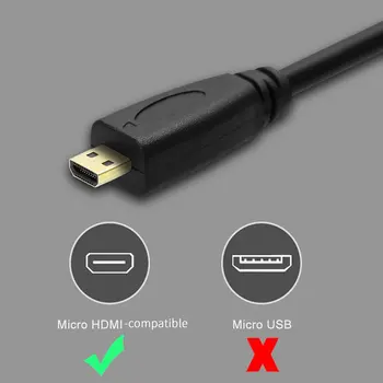 Compatibil HDMI la micro HDMI-cablu compatibil 0,3 M 1m 1.8 m cablu rezistent practice prin cablu portabil cablu HDMI-Adaptor compatibil