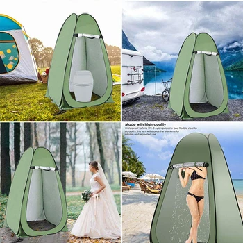 Confidențialitate Pop Up Cort Duș, Toaletă Cort Portabil Cameră Adăpost Baldachin Parasolar Pentru O Persoană Dressing Camping Convenabil Cort