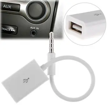 Convenabil Auto MP3 3.5 mm de sex Masculin AUX Audio Mufa Jack USB 2.0 de sex Feminin Cablu Convertor Cablu