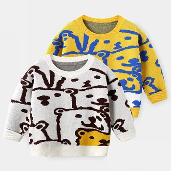 Copil Oana Gât Pulover 2021 Iarna Noi pentru Copii Imbracaminte Copii, Copil Frumos Casual cu Maneca Lunga Pulover Tricotate Bluze Pentru Baieti