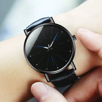 Cuarț Ceas din Aliaj Cadran Rotund Ceas de Curea din Piele pentru Barbati 2021 Trend Minimalist Elegant de Moda Ceas de mână Cadou Relogio Masculino