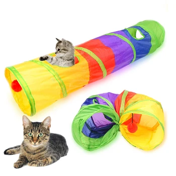 Culoare Pliabil Jucarie Pisica Tunel Interactive Jucărie Pisica Tub Pliabil În Aer Liber Pentru Kitty Exercitarea Ascunde De Companie Tunel Toy Consumabile