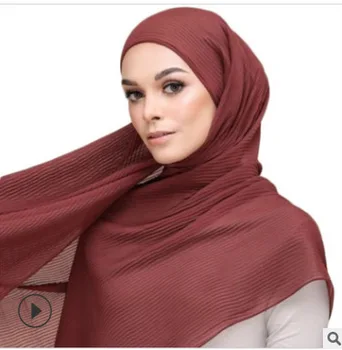 Culoare Pură Mototoli Șifon Eșarfă Ori Malaezia Hijab Eșarfe