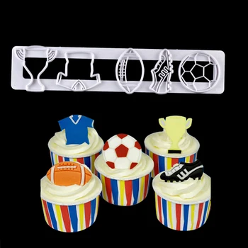 Cupa Mondială Tema Tăietor De Tort Mucegai Fotbal Fondant Cake Cutter Sugarcraft Cookie Mucegai Din Plastic Fondant Tort De Decorare