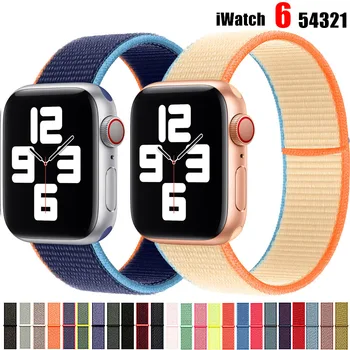 Curea nailon pentru Apple watch band 44mm 40mm 42mm 38mm smartwatch-bratara curea sport buclă bratara iWatch seria 5 3 4 6 se trupă