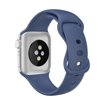 Curea silicon Compatibil cu Apple Watch Benzi de 44mm 42mm 40mm 38mm Silicon Moale Sport Mansete Curea de schimb pentru iWatch