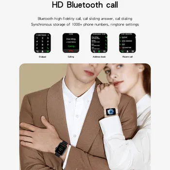 D06 Ceas Inteligent Bărbați 1.6 inch Ecran de Ritm Cardiac Bluetooth Apel IP67 rezistent la apa pentru Femei Smartwatch Pentru Android IOS Ceas de mână