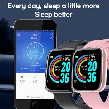 D20 Ceas Inteligent Bărbați /Femei Impermeabil Fitness Tracker Monitor de Ritm Cardiac Sport Smartwatch Y68 en-Gros Brățară Pentru IOS Android