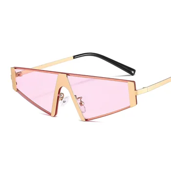 D&T Noua Moda Triunghi ochelari de Soare Femei Bărbați Scut PC-ul de Culoare Lentila Aliaj Cadru Metalic de Lux Brand de Designer Elegante, Ochelari de Soare
