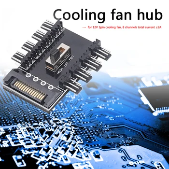 De la 1 la 8 Splitter Cooler Ventilator de Răcire Hub 3Pin de Alimentare de 12V Soclu PCB Adaptor de Nivel 2 Controler de Viteză PC IDE Molex