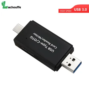 De mare viteză USB 3.0 Tip C 2 În 1 OTG Card Reader sd USB card TF/SD Card Reader pentru telefonul inteligent/Calculator/Tip-C deveices